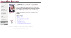 Desktop Screenshot of jewishmediaresources.com